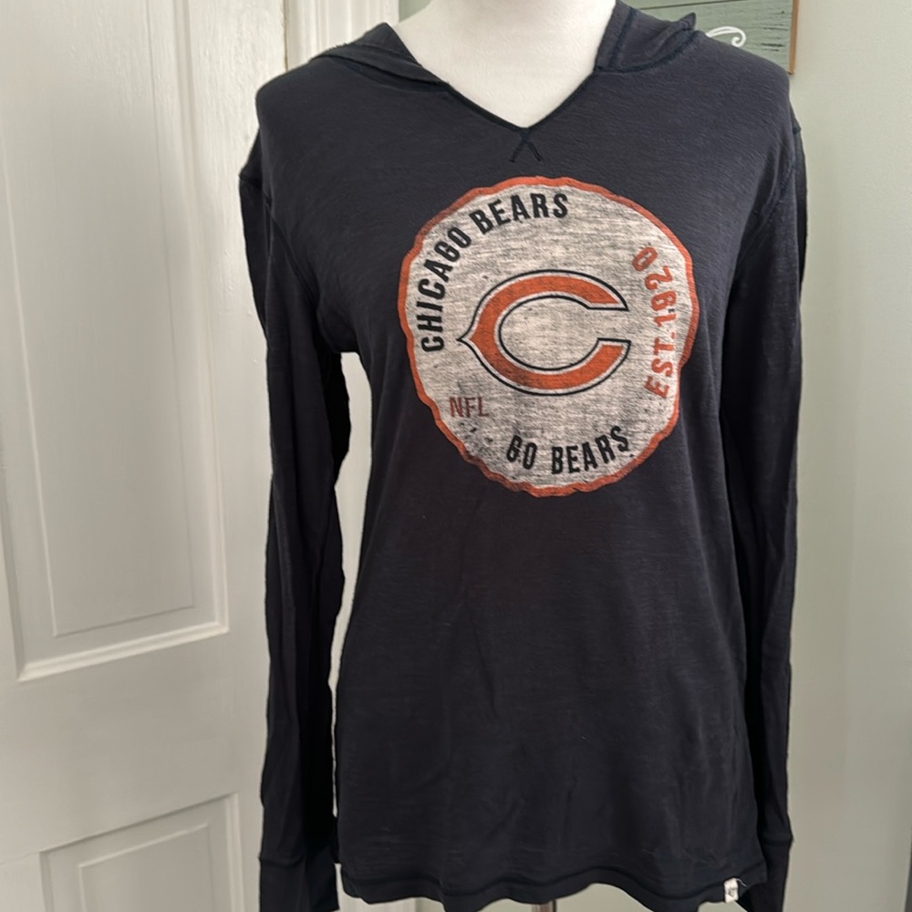 Chicago Bears thin long sleeve hooded shirt